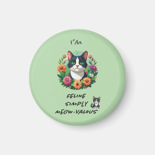 Aimant Amoureux des chats FÉLINE Simplement MEOW-VALEUREU