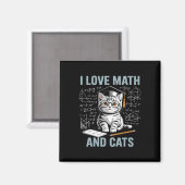 Aimant Amoureux des chats mathématiques Prof de maths drô (Recto/Verso)