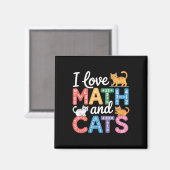 Aimant Amoureux des chats mathématiques Prof de maths drô (Recto/Verso)