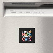 Aimant Amoureux des chats mathématiques Prof de maths drô (In Situ (Lave-vaisselle))