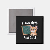 Aimant Amoureux des chats mathématiques Prof de maths drô (Recto/Verso)