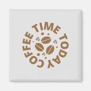 Aimant  Amoureux du café et ligne de vie du café   