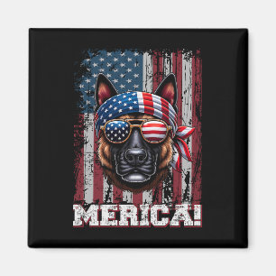 Aimant Amoureux du chien berger hollandais patriotique Dr