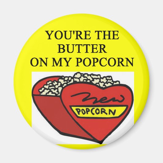 Aimant amoureux du pop-corn beurré (Devant)