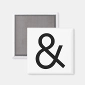 Aimant Ampersand - Noir (Recto/Verso)