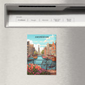 Aimant Amsterdam Holland Canal View (In Situ (Lave-vaisselle))