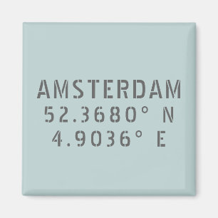 Aimant Amsterdam Latitude Longitude