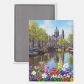 Aimant Amsterdam Pays-Bas (Recto/Verso)