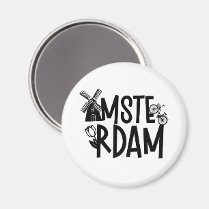 Aimant Amsterdam Pays-Bas Voyage Souvenir