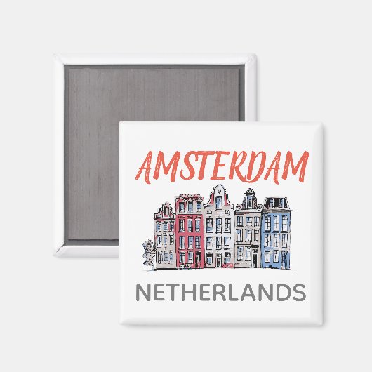 Aimant Amsterdam Row (Recto/Verso)