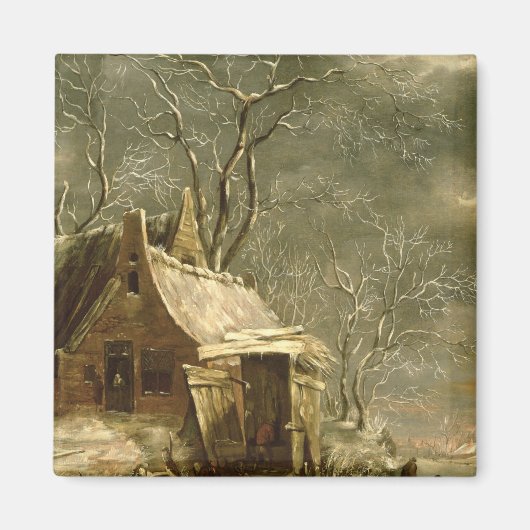 Aimant Amsterdam, scène d'hiver, 17ème siècle (Devant)