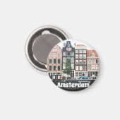 Aimant Amsterdam Voyage Souvenir (Recto/Verso)