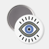 Aimant Amulet perle d'oeil bleu, protection des yeux du m (Recto/Verso)