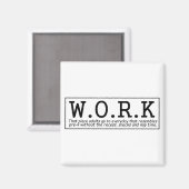 Aimant Amusant À propos de l'aimant frigo de travail (Recto/Verso)