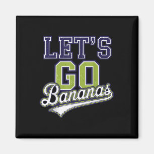 Aimant Amusant Allons Bananes mignonnes Bananes Fruits In