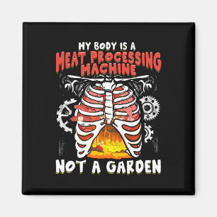 Aimant Amusant Anti Vegan Meat Mater Funny Meat Lover Bbq