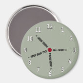 Aimant Amusant Appeler Maman Mémo Horloge Imaginaire (Recto/Verso)