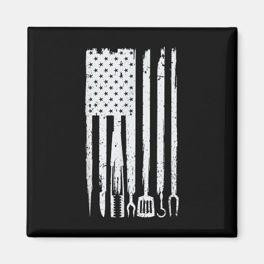 Aimant Amusant Bbq Design ! Pour Les Amateurs De Fumeurs, (Devant)