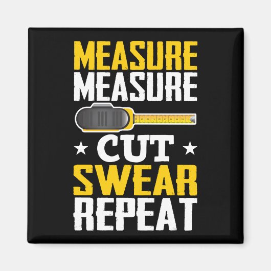 Aimant Amusant charpentier de bois de travail plaisanteri (Devant)