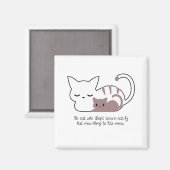 Aimant Amusant chat couché et Art II (Recto/Verso)