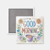Aimant Amusant Coloré Bon Matin Frigo (Recto/Verso)