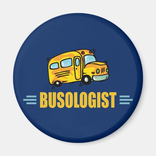 Aimant Amusant Conducteur de bus scolaire Jaune (Devant)