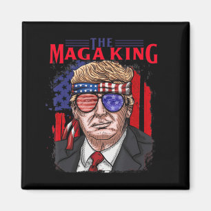 Aimant Amusant Donald Trump Ultra Maga King le juillet US