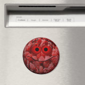 Aimant Amusant Emoticon framboise (In Situ (Lave-vaisselle))