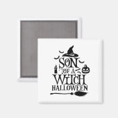 Aimant Amusant Fils D'Halloween D'Une Sorcière Bébé (Recto/Verso)