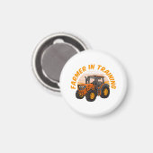 Aimant Amusant Futur Agriculteur Dans La Formation De Tra (Recto/Verso)