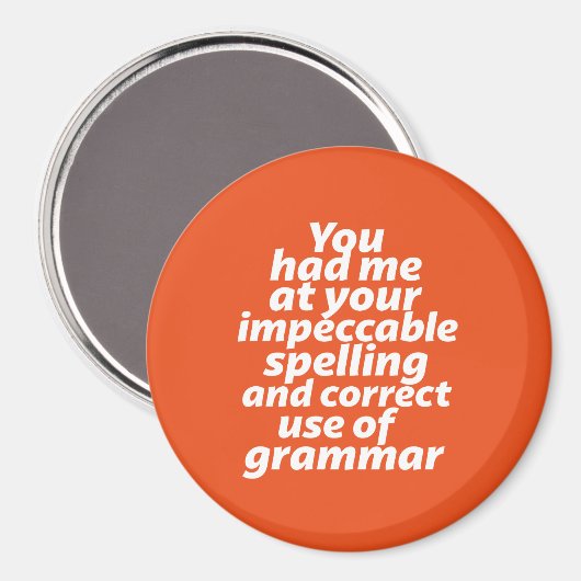 Aimant Amusant Humour enseignant anglais utilisation corr (Recto/Verso)