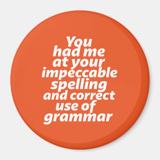 Aimant Amusant Humour enseignant anglais utilisation corr (Devant)