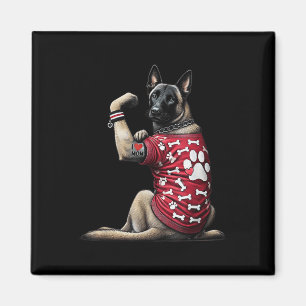 Aimant Amusant J'Aime Maman Tattoo Belge Malinois Maman P