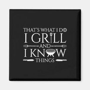 Aimant Amusant Je Grill Et Connais Les Choses Viande Love