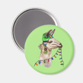 Aimant amusant llama (Recto/Verso)