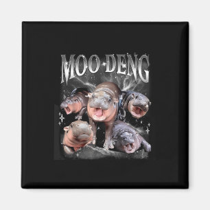 Aimant Amusant Moo-deng Baby Pygmy Hippo Cute Zoo Pour Fa