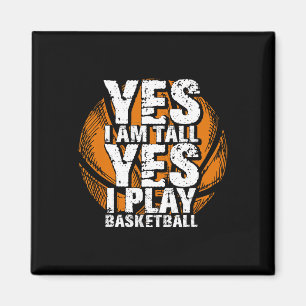 Aimant Amusant Oui Je Suis Grand Je Joue Bysketbyll Hoops