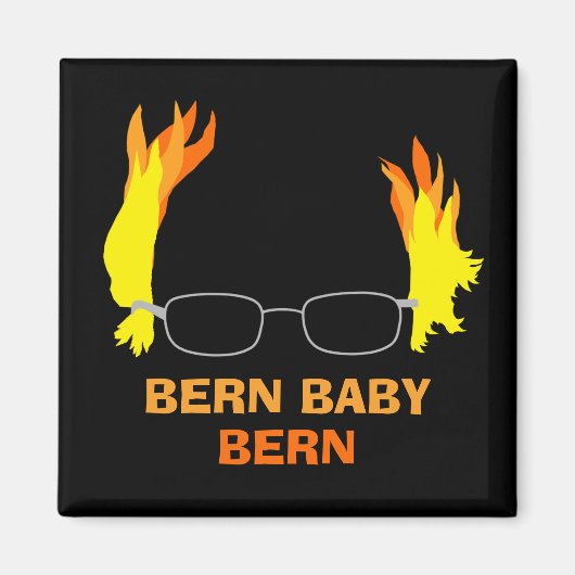 Aimant Amusant poils de feu Bern Baby Bern Bernie Sanders (Devant)