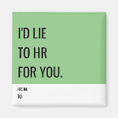 Aimant amusant pour les collègues (Devant)