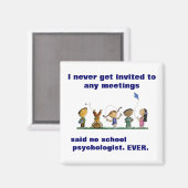 Aimant Amusant psychologue scolaire (Recto/Verso)