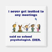 Aimant Amusant psychologue scolaire (Devant)