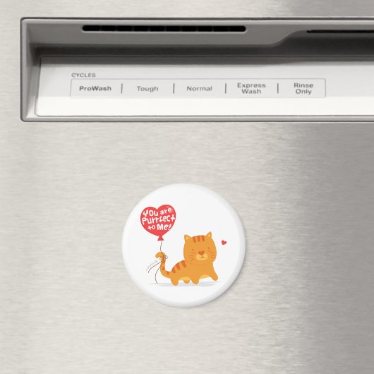 Aimant Amusant Pun Love Humour mignon Kitty Cat Cartoon (In Situ (Lave-vaisselle))