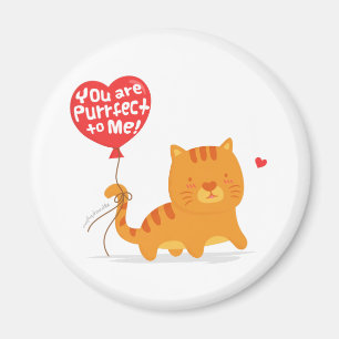 Aimant Amusant Pun Love Humour mignon Kitty Cat Cartoon