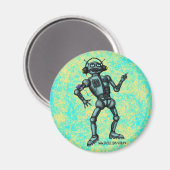 Aimant Amusant robot de musique design d'aimant (Recto/Verso)
