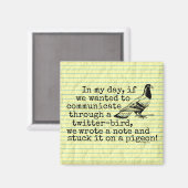 Aimant Amusant Vieux âge Twitter Bird Pigeon (Recto/Verso)