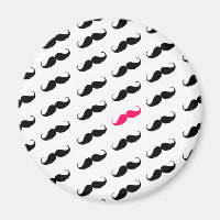 Amusante Fille Rose Et Noir Motif Mustache