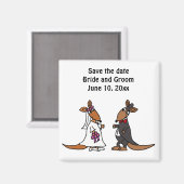 Aimant Amusante mariée et chambre Kangaroo Mariage Design (Recto/Verso)