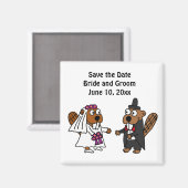 Aimant Amusante mariée et Mariage de castor de chambre (Recto/Verso)