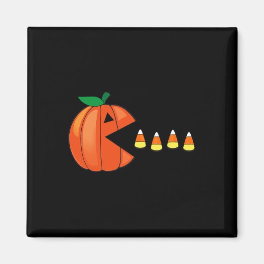 Aimant Amusants Halloween Citrouille Manger Candy Corn (Devant)