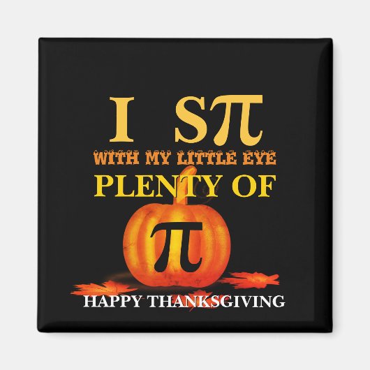 Aimant Amusants J'ESPIONNE CITROUILLE PIE Thanksgiving (Devant)